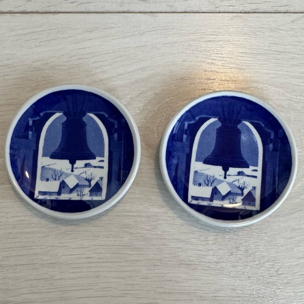 Royal Copenhagen Blue and White Earthenware Miniature 2010 Tourist Plaquettes